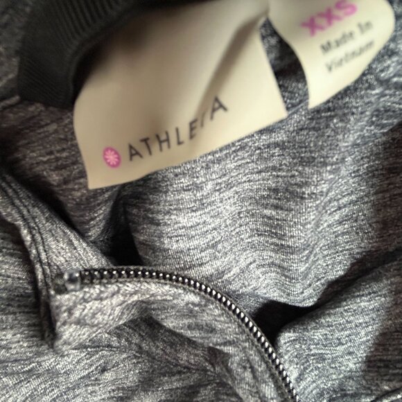 Athleta Womens Gray Asymmetrical Zip Intention Jacket XXS Stretch Activewear - Picture 3 of 9
